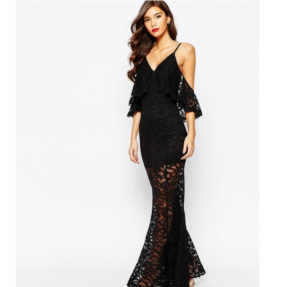 Jarlo from ASOS “Thea” Lace Maxi Dress/Gown size 6